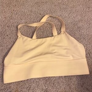 Athleta sports bra pale yellow size xl